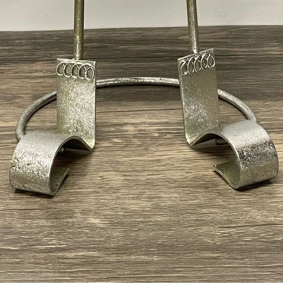 Metal & Ceramic Santa Gnome Tealight Candle Holder Holiday Christmas Décor 16” - Picture 3 of 8